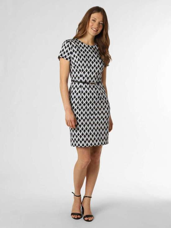 синий морской с рисунком