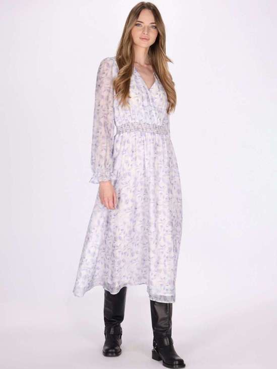 синий узорчатый