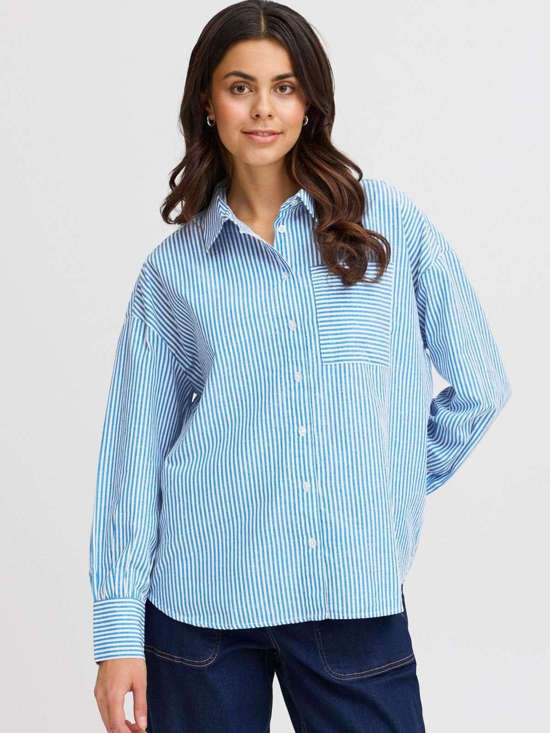 светло-синий полосатый