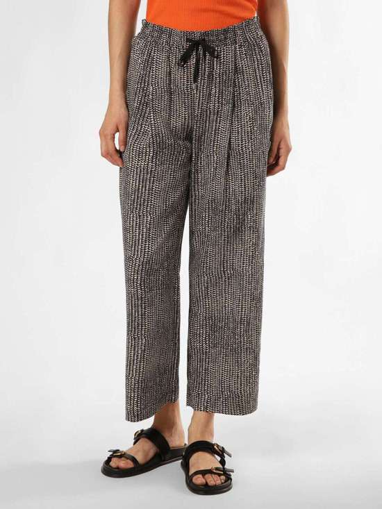 anthrazit ecru gemustert