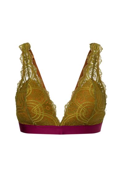 oliv aubergine gemustert
