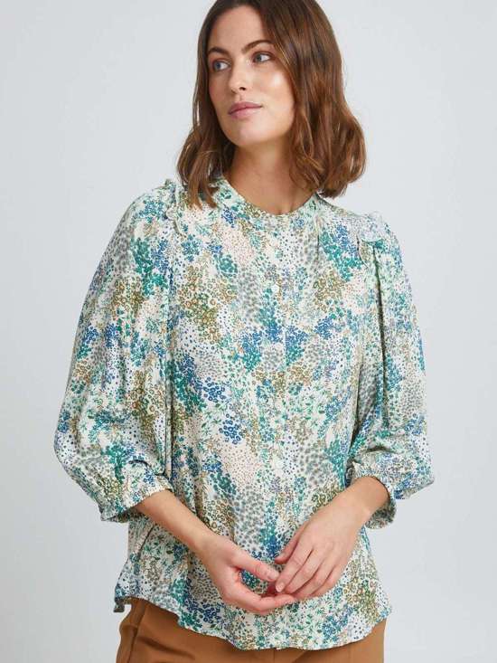 синий узорчатый