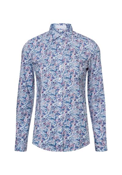 hellblau rosa gemustert