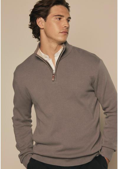 Пуловер ZIP NECK REGULAR FIT