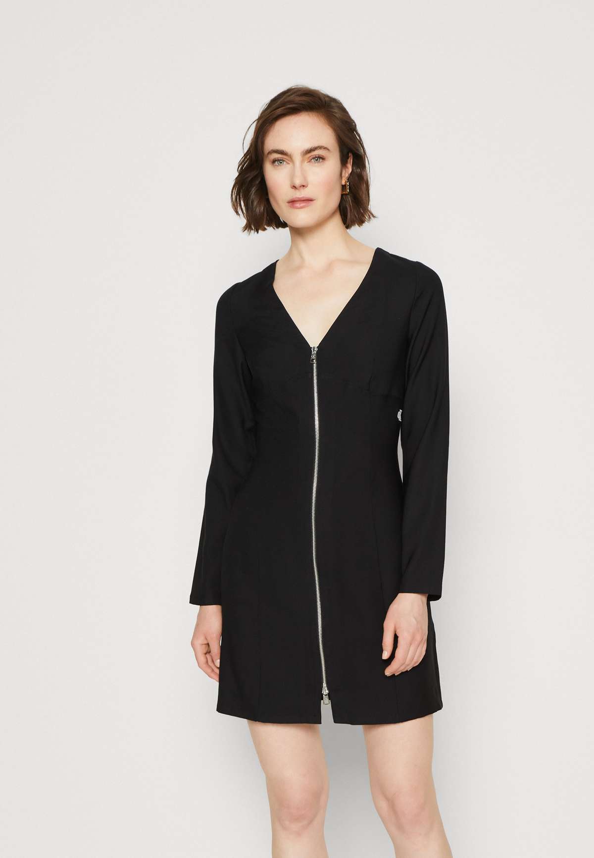 Платье LONG SLEEVE ZIPPED MINI DRESS