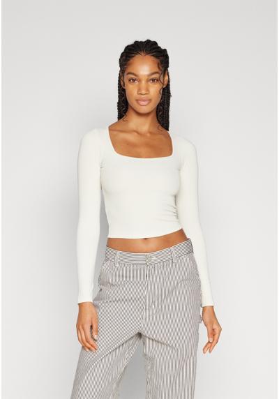 Кофта COZY RIBBED SEAMLESS FABRIC SQUARE-NECK TOP