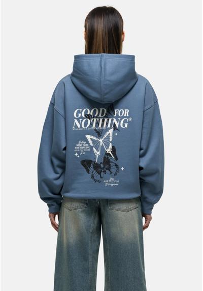 Пуловер SPECKLED COLLAGE AEGEAN BLUE OVERSIZED HOODIE