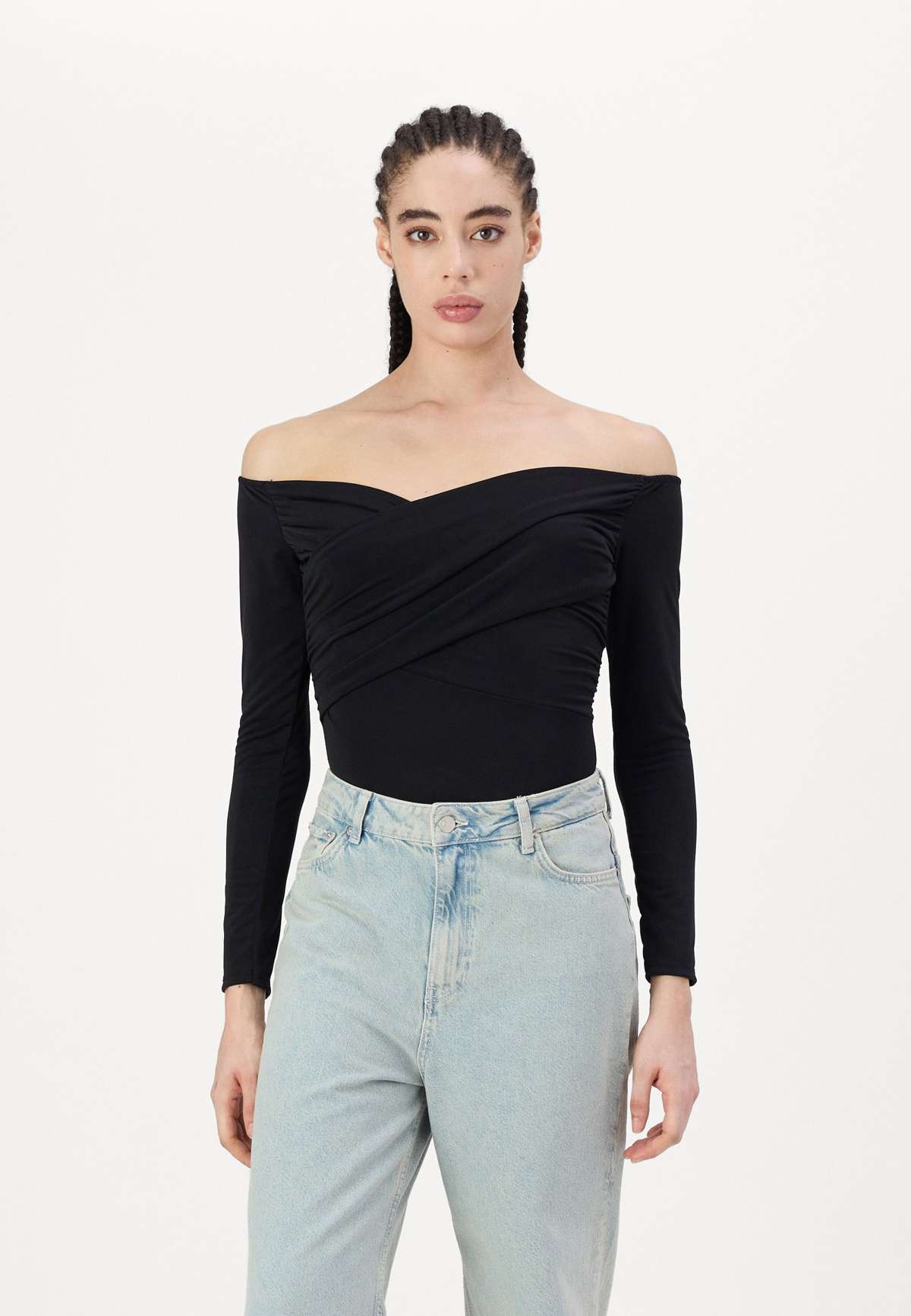 Футболка HALLE OFF SHOULDER BODYSUIT LONG SLEEVE