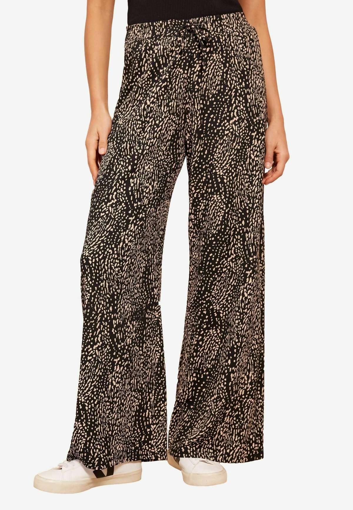 Брюки WIDE LEG CRINKLE PRINTED ELASTICATED WAIST