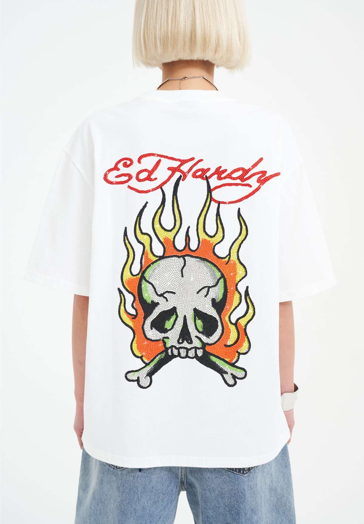 Футболка SKULL FLAME DIAMANTE