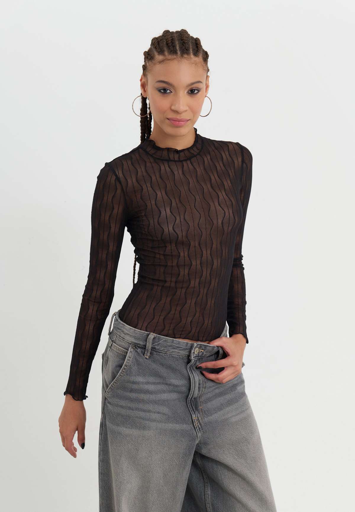 Кофта WIDE MESH LS TOP / EO-AW24-D006-SJ / 912