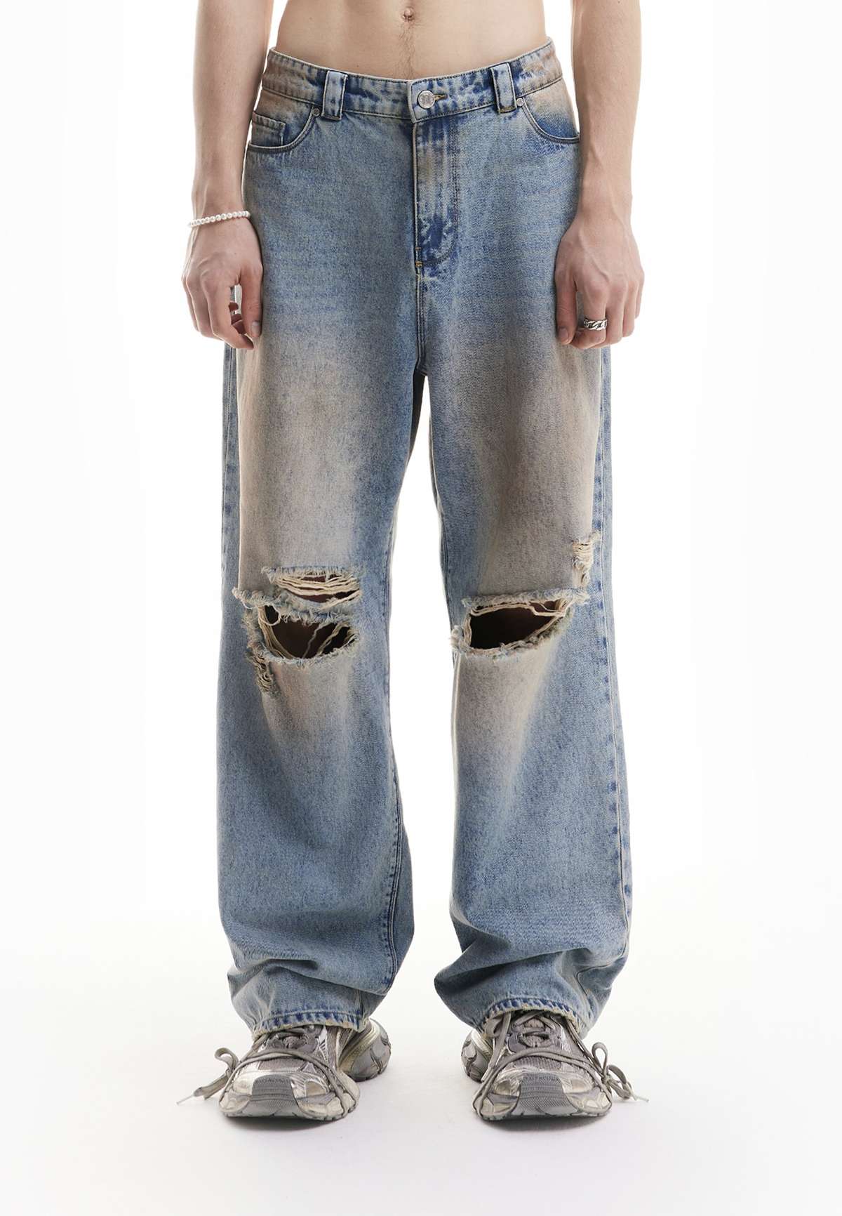 Джинсы HEAVY BAGGY DISTRESSED DIRT WASH UNISEX