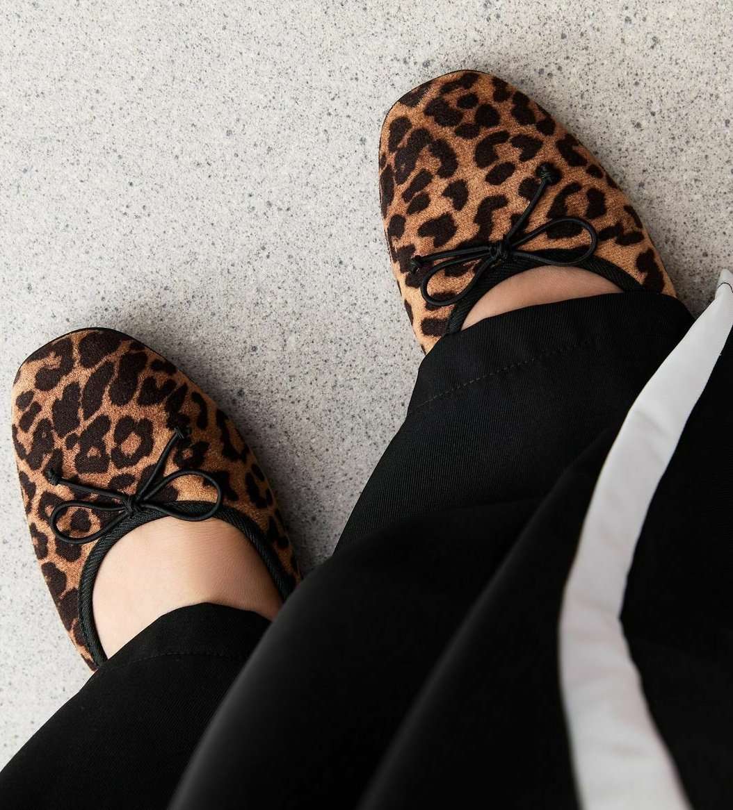 Балетки BROWN LEOPARD PRINT BALLET PUMPS