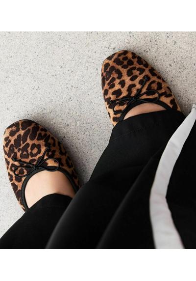 Балетки BROWN LEOPARD PRINT BALLET PUMPS