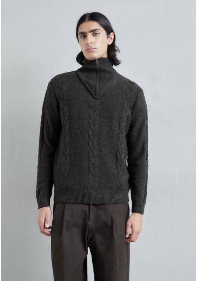 Пуловер HALF ZIP CABLE MERINO/CASHMERE