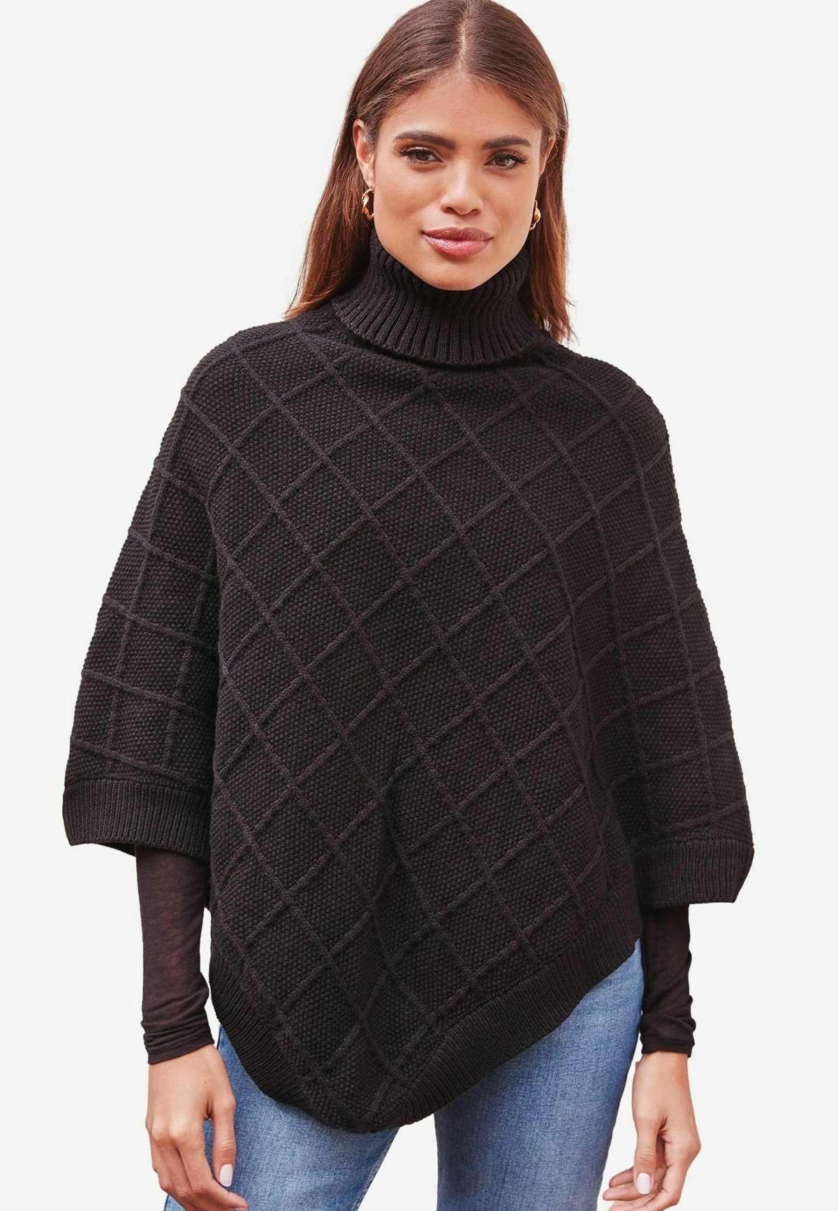 Пончо COSY ROLL NECK PONCHO