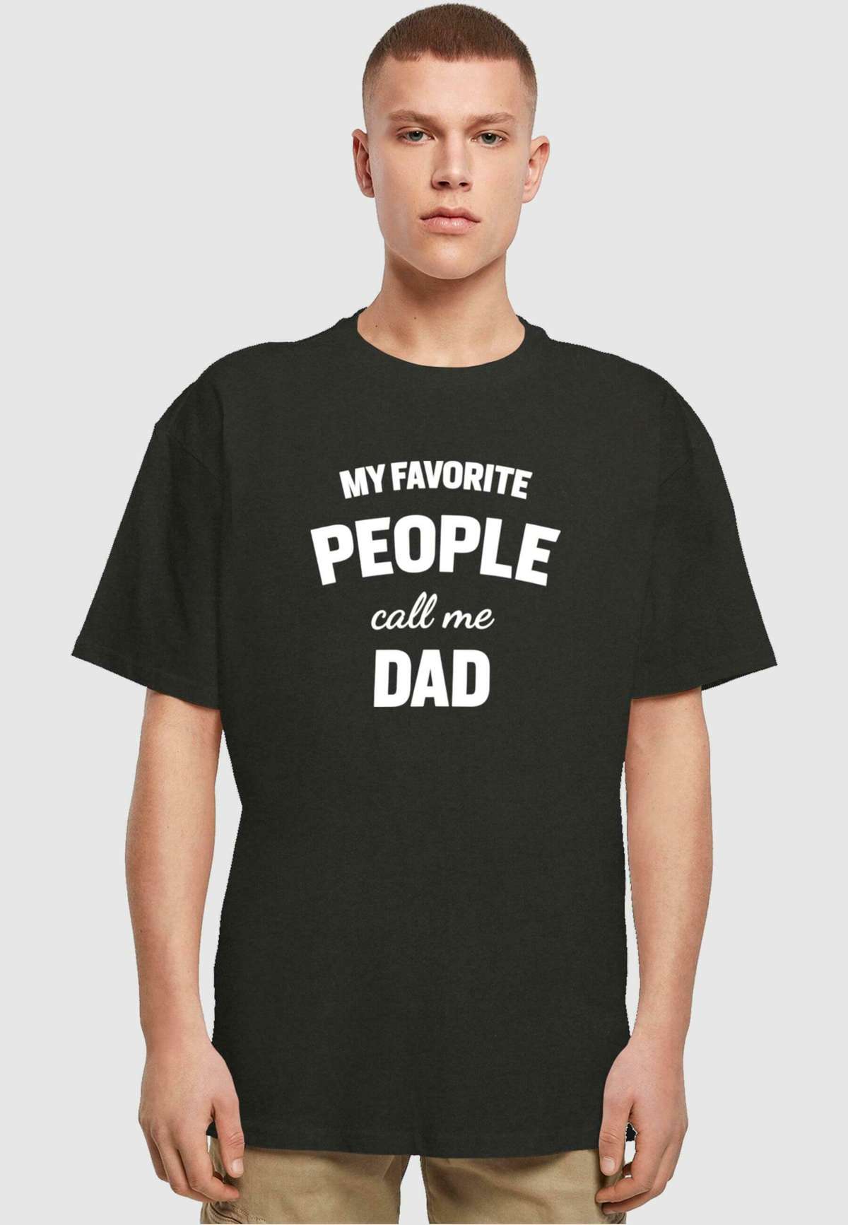 FATHERS DAY - MY FAVORITE PEOPLE CALL ME DAD HEAVY OVERSIZE TEE - T-Shirt print FATHERS DAY