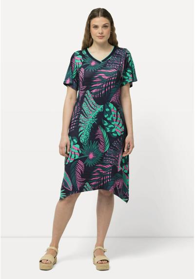 Трикотажное платье ANIMAL LEAF SHORT SLEEVE MIDI