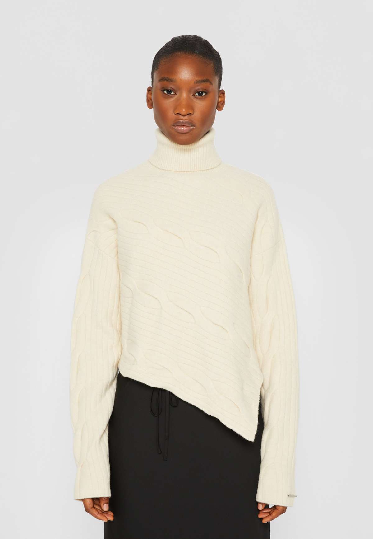 Пуловер ASYMETRIC MODERN CABLE SWEATER