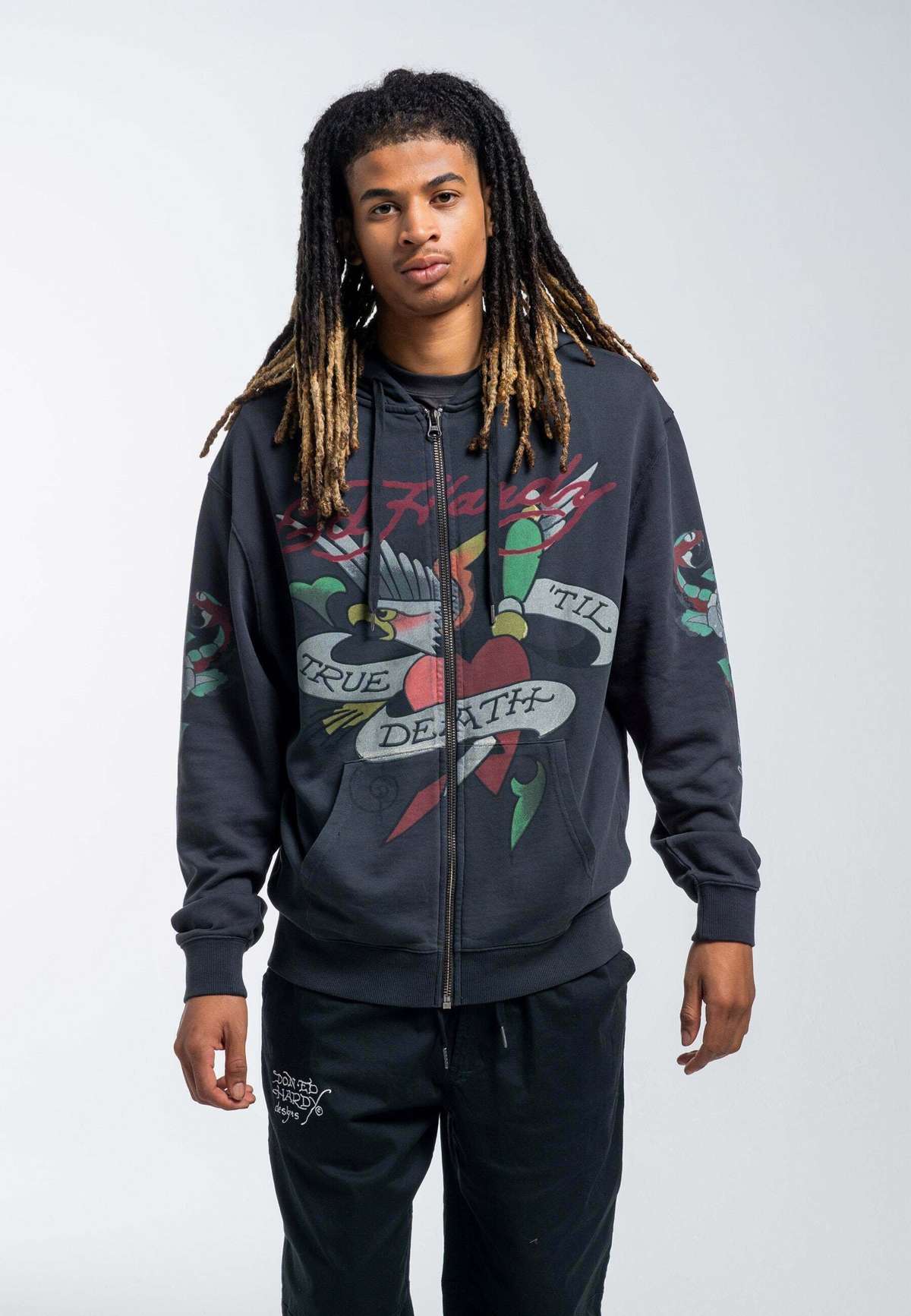 Жакет ED HARDY MENS TRUE SNAKE ZIP THROUGH HOODIE