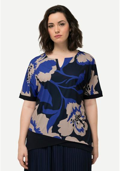 Футболка FLORAL SPLIT NECK SHORT SLEEVE TEE