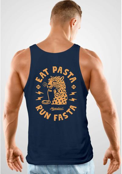 Топ TANK AUFDRUCK SCHRIFT EAT PASTA BRUST RETRO FASHION SOMMER MUSKEL