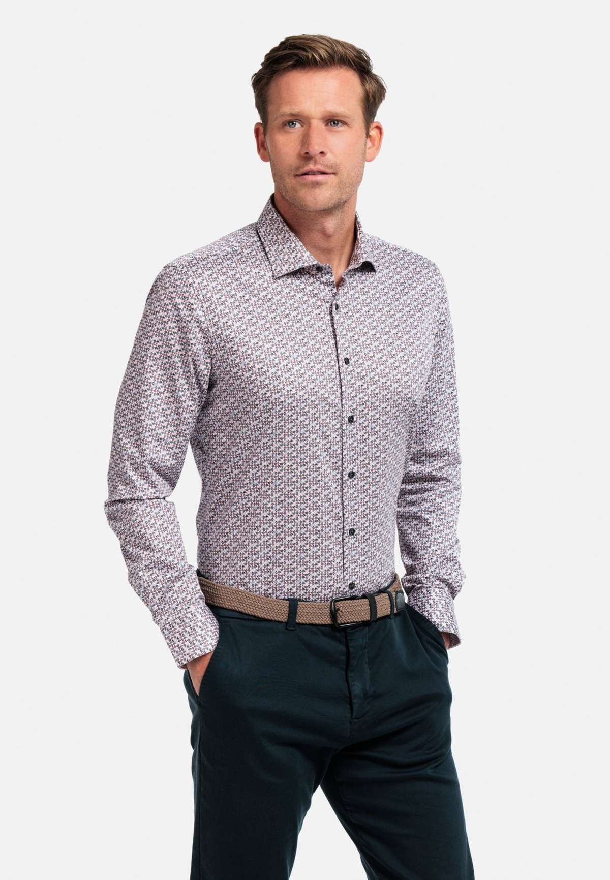 Рубашка LANGE MOUW MODERN FIT SEMI CUTAWAY PRINT