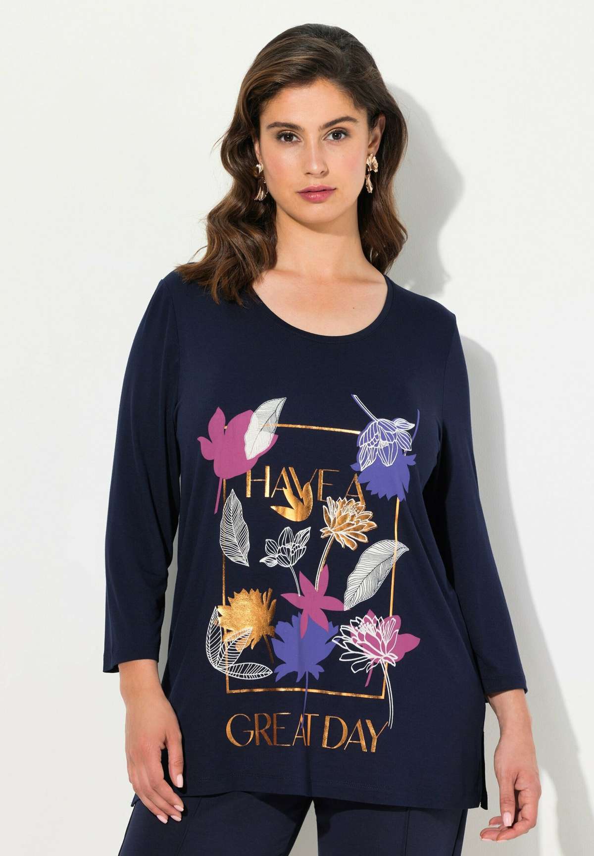 Футболка FLORAL GRAPHIC 3/4 SLEEVE