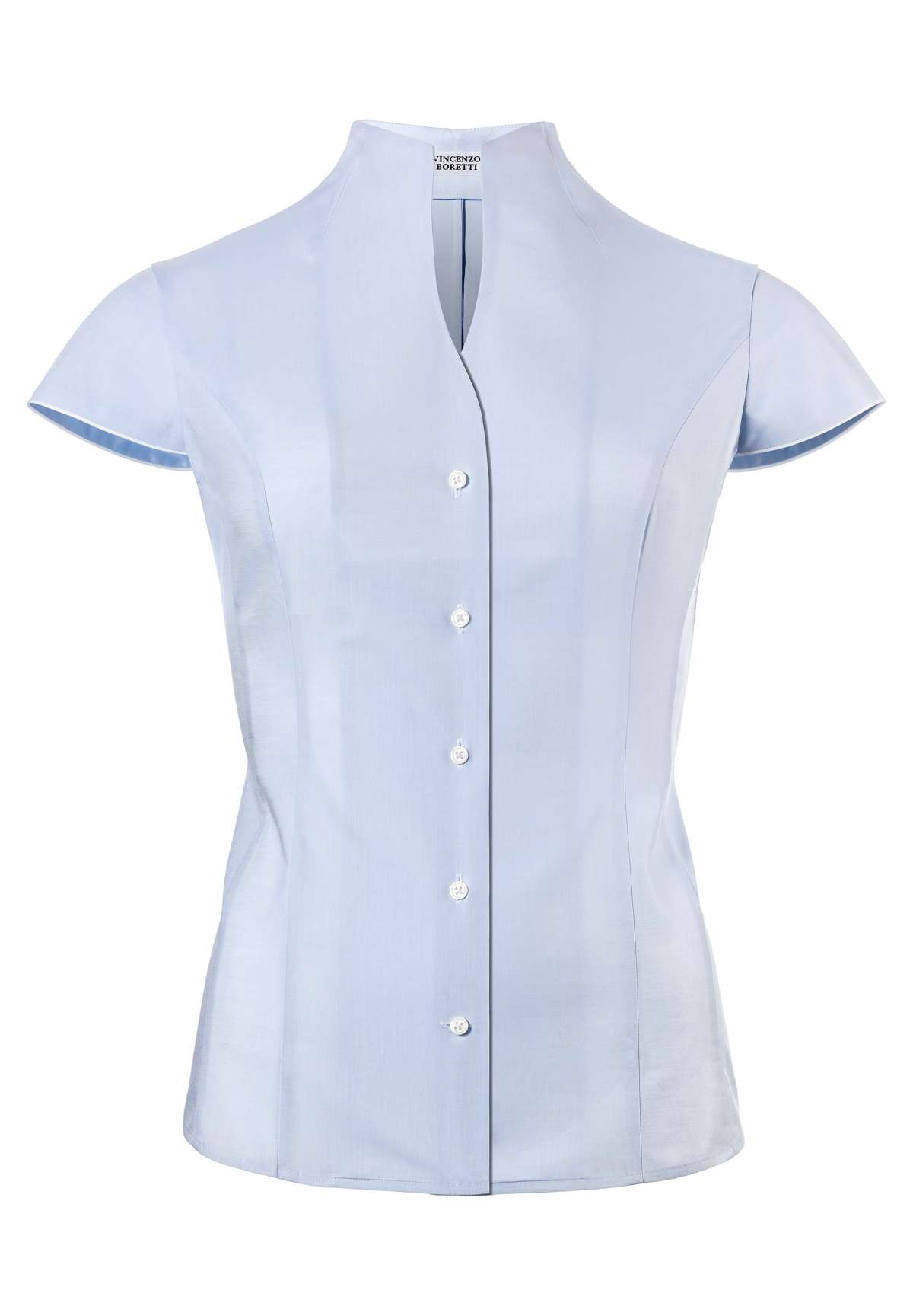 Блуза-рубашка SLIGHTLY FITTED CUP SHAPED COLLAR SHORT SLEEVES