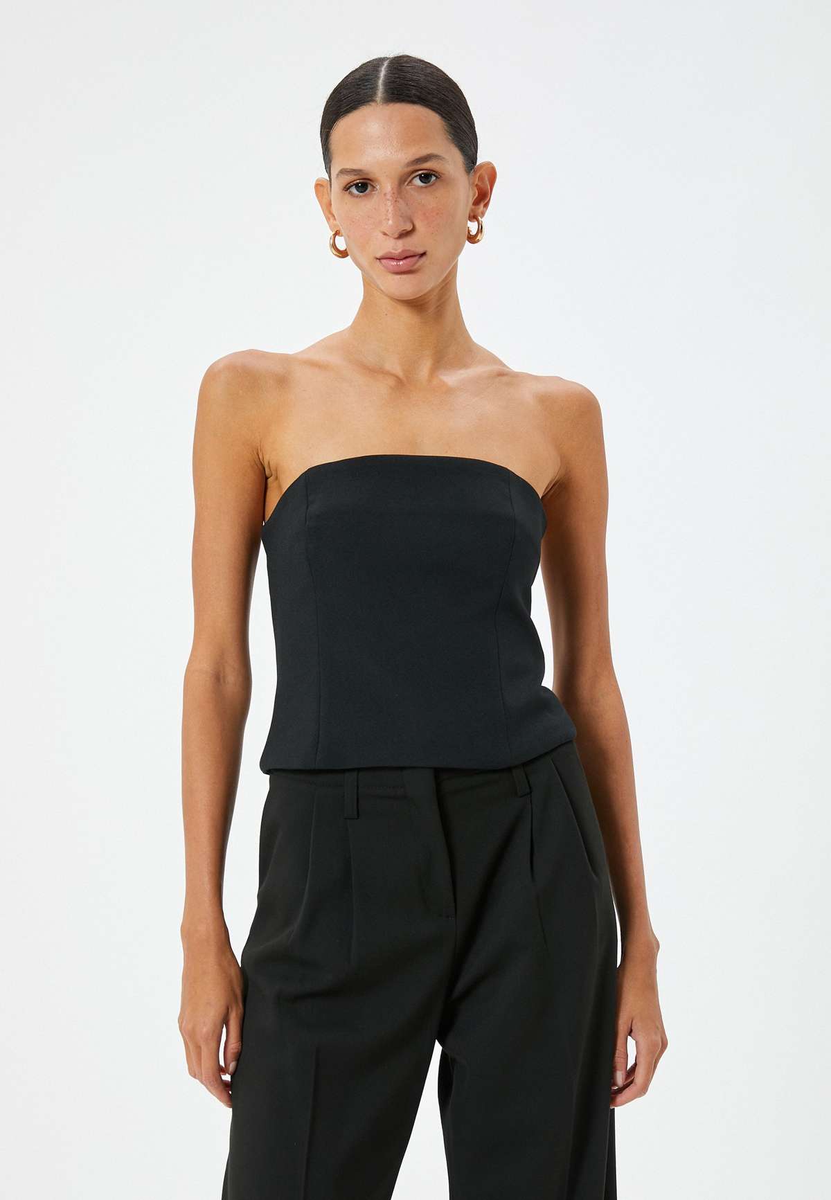 Топ CROP STRAPLESS