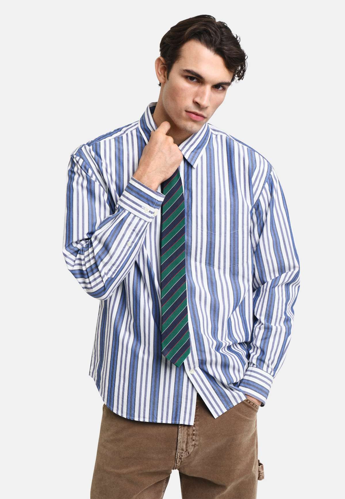 Рубашка RELAXED FIT STRIPED POPLIN