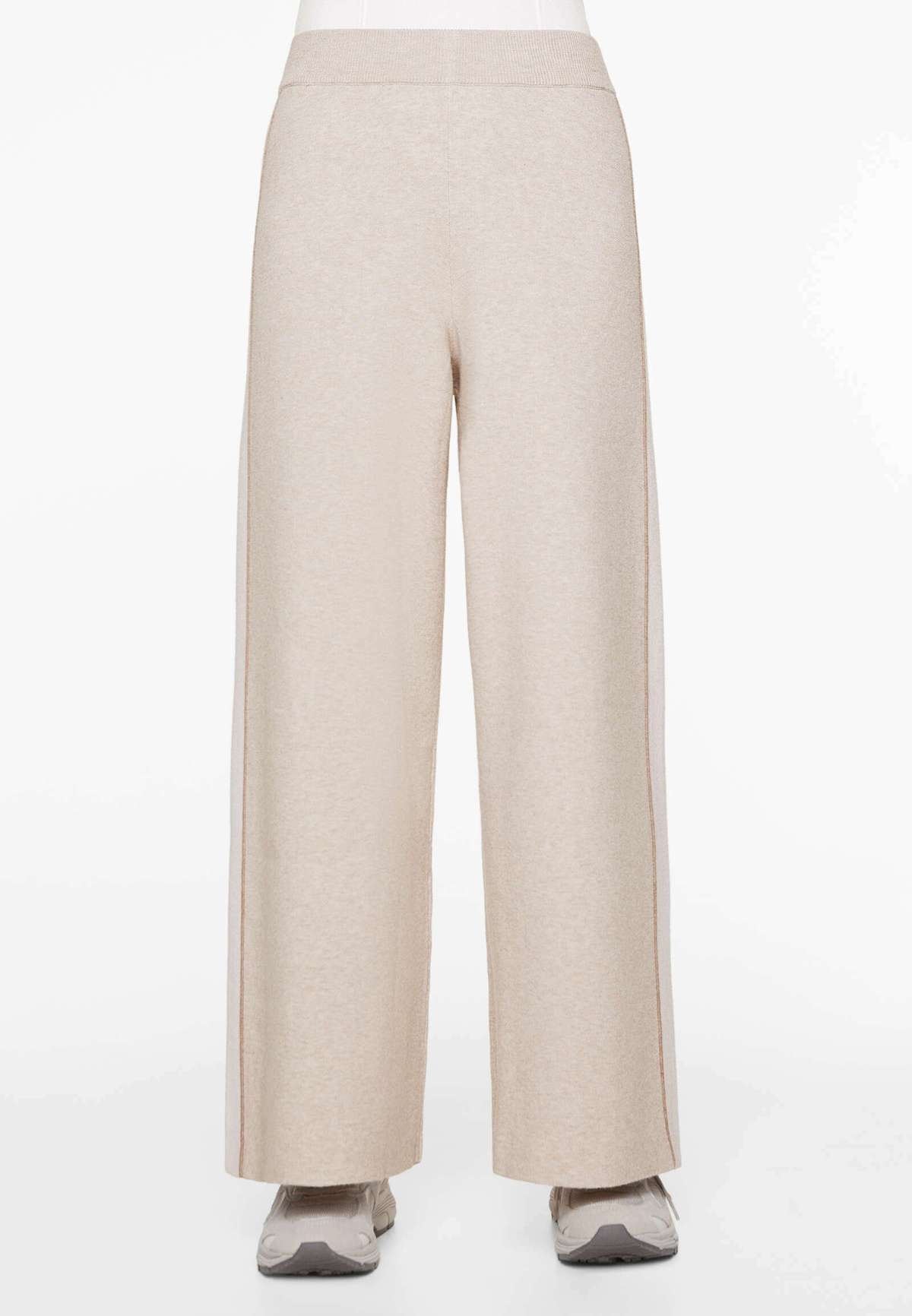 Брюки KNIT STRAIGHT LEG TROUSERS WITH PIPING