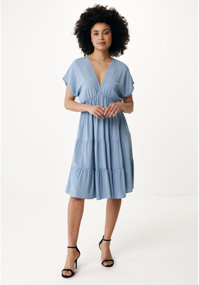 Платье V Neck Flared Day Dress