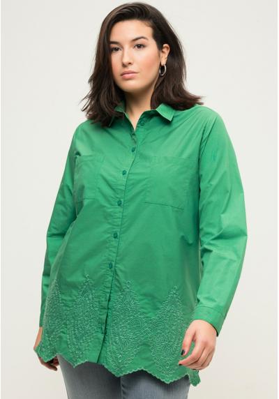 Блуза-рубашка SAUM-STICKEREI KRAGEN LANGARM
