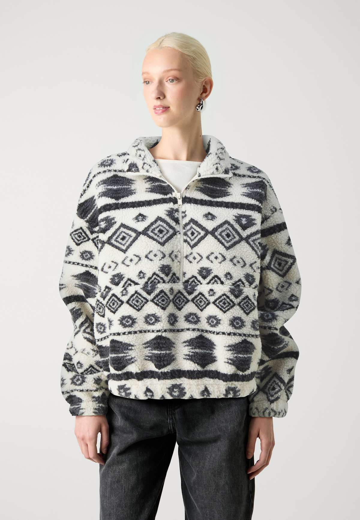 Пуловер ONLJANNE AZTEC HALFZIP