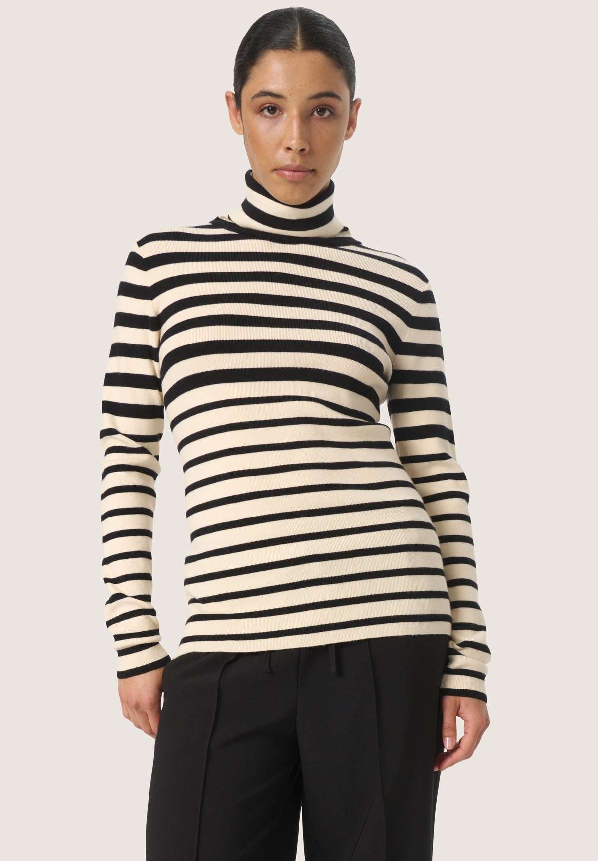 Пуловер SPINA STRIPED ROLLNECK