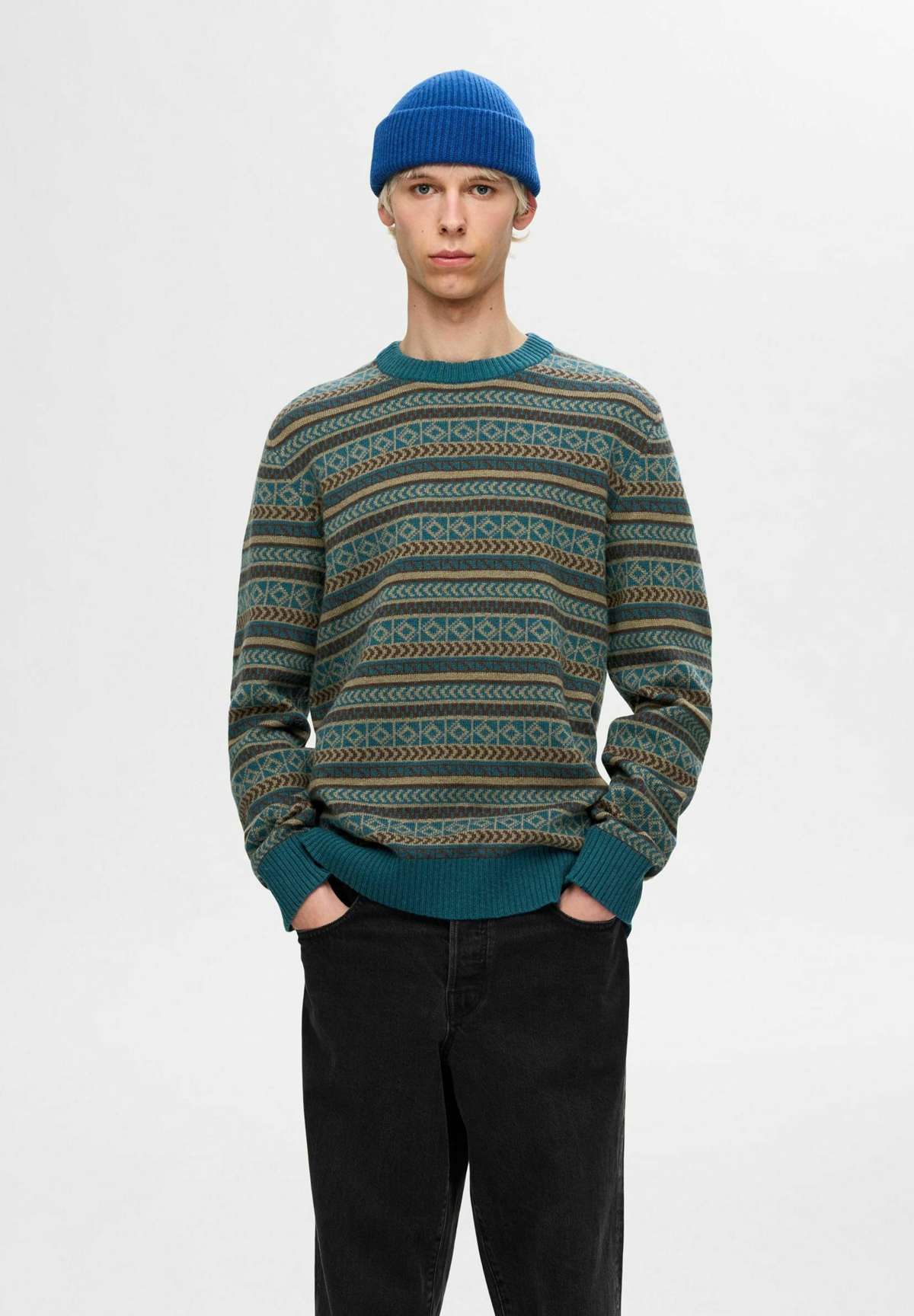 Пуловер FADE FAIRISLE CREW NECK