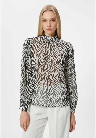 Блузка PUFF SLEEVE LEOPARD PRINTED