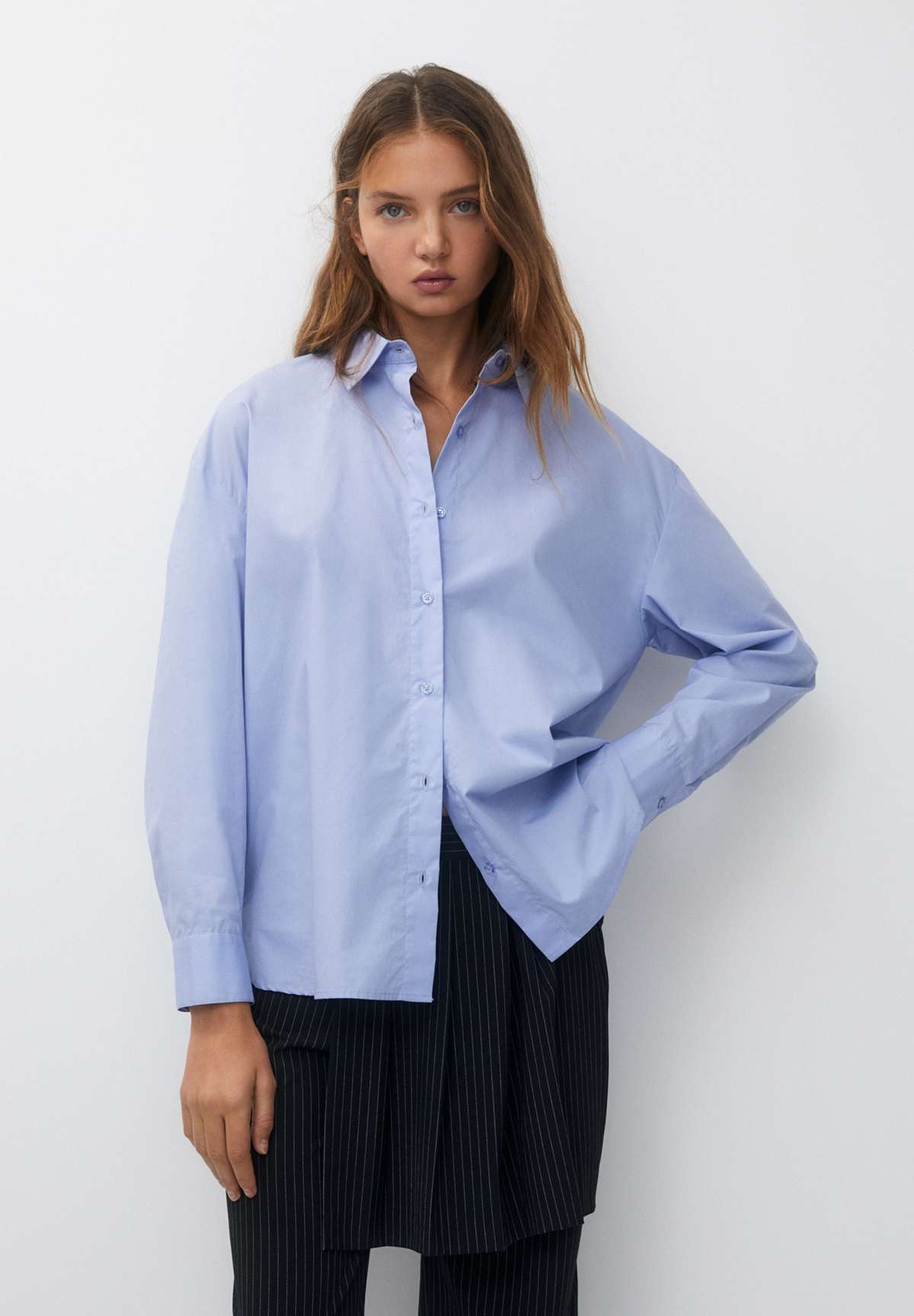 Блуза-рубашка BASIC-POPELIN