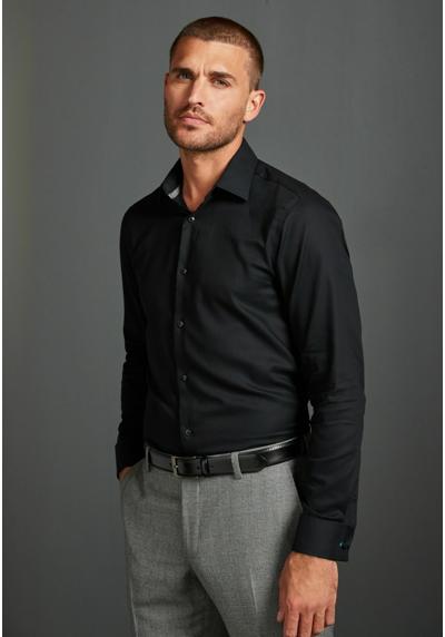 Рубашка SIGNATURE TEXTURED SHIRT WITH TRIM DETAIL SLIM FIT DOUBLE CUFF