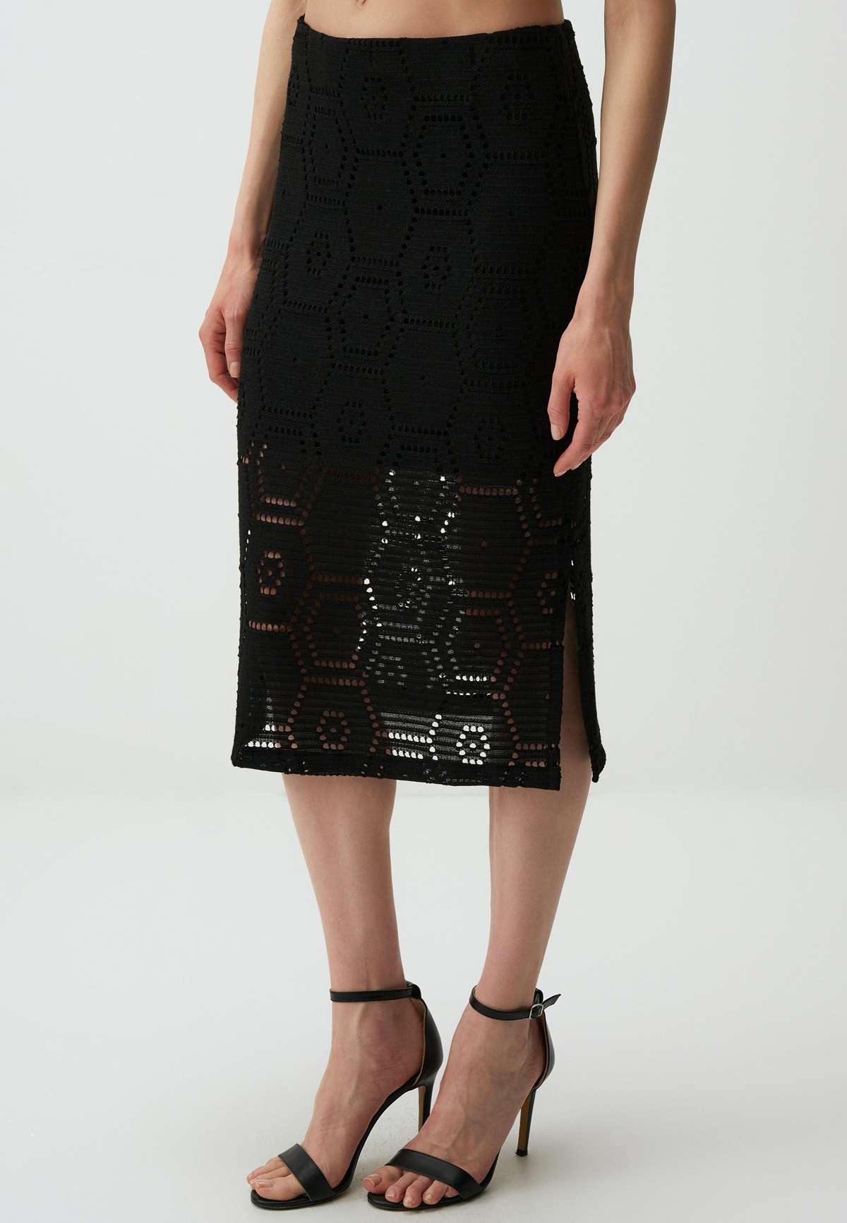 Юбка WAIST OPENWORK MIDI