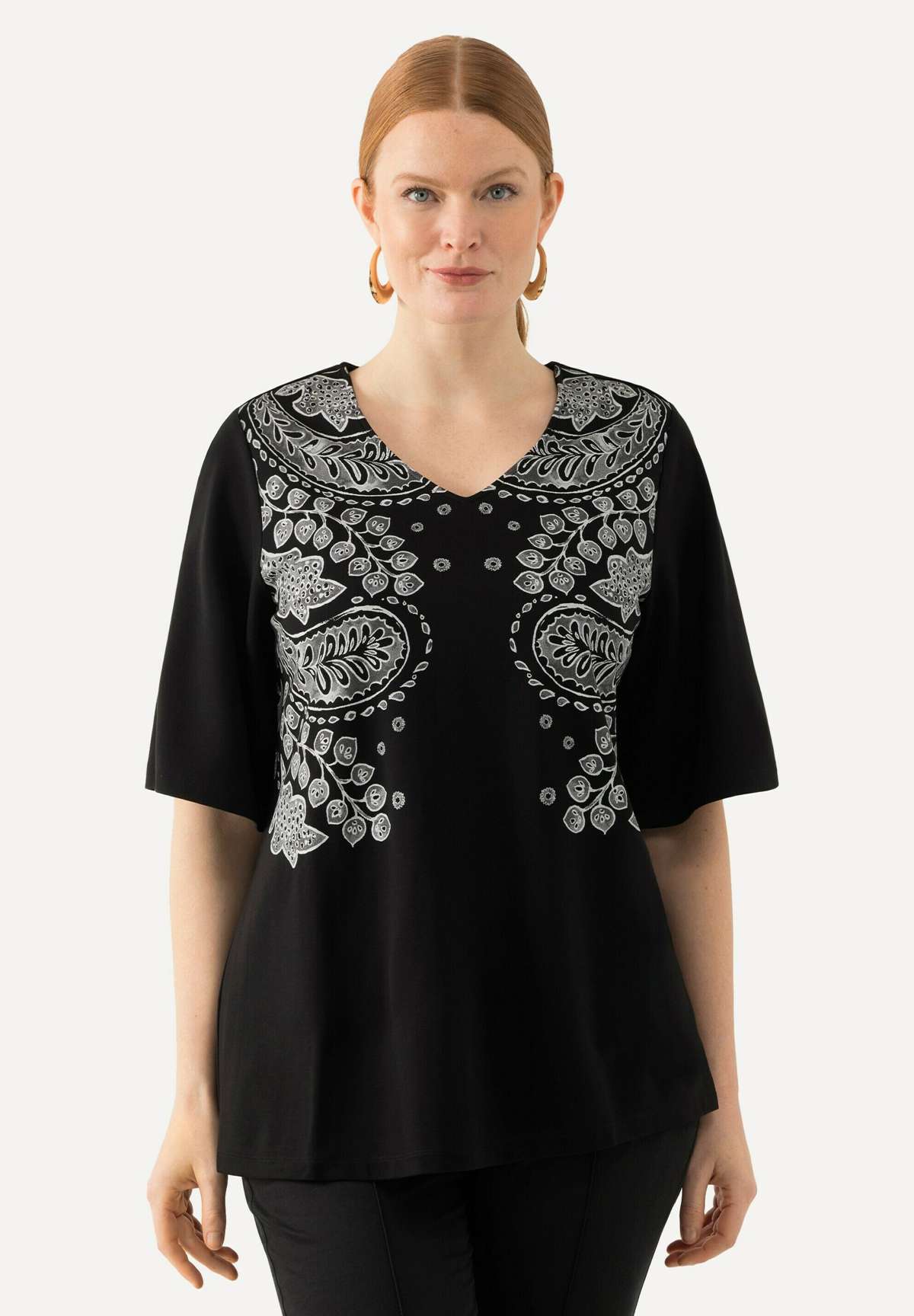 Блузка PAISLEY MOTIF SHORT SLEEVE