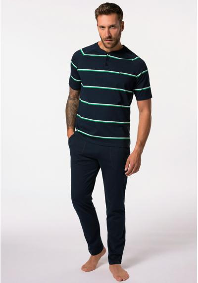 Пижама TWO-PIECE STRIPED HENLEY, UP TO 8 XL