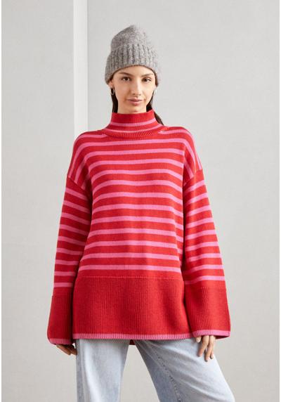 Пуловер LONGSLEEVE STAND UP COLLAR STRIPE