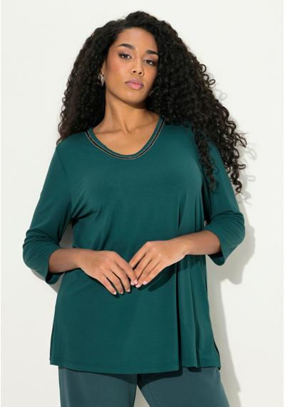 Кофта RHINESTONE NECK 3/4 SLEEVE V-NECK