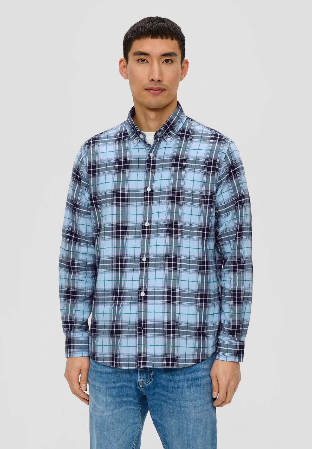 Рубашка REGULAR LANGARM MIT BUTTON-DOWN-KRAGEN