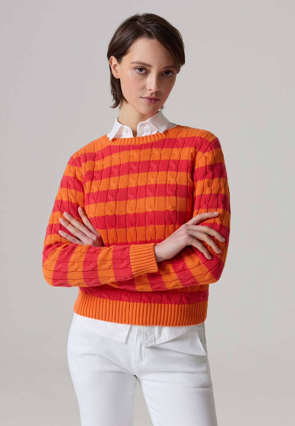 Пуловер STRIPED WITH DESIGN