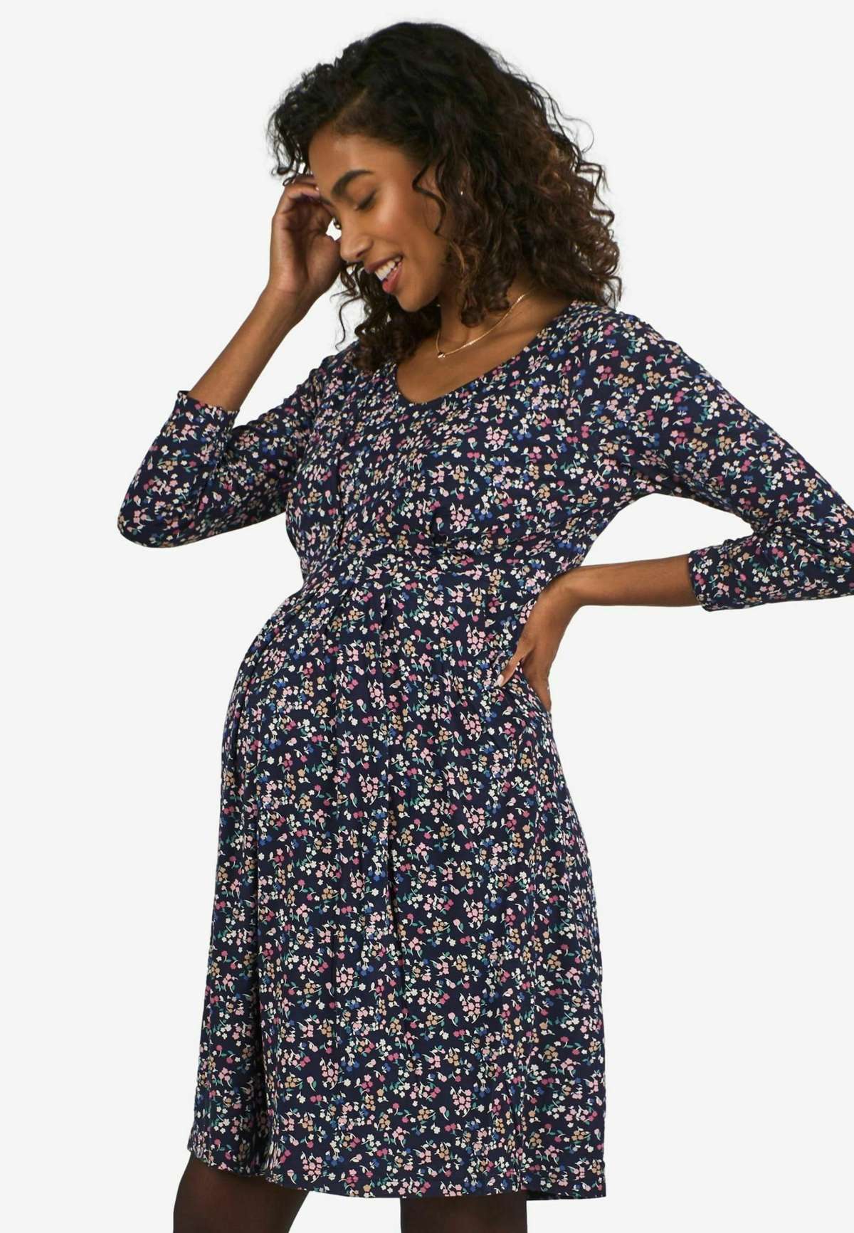 Трикотажное платье MATERNITY AND NURSING PRETTY FLORAL-REGULAR FIT