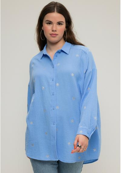 Блуза-рубашка OVERSIZED MUSSELIN HEMDKRAGEN STICKEREI