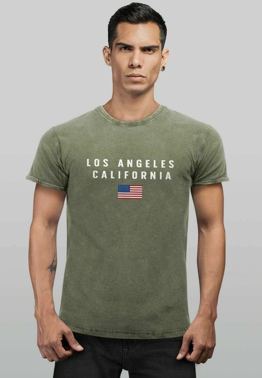 Футболка VINTAGE BEDRUCKT SCHRIFTZUG CALIFORNIA LOS ANGELES